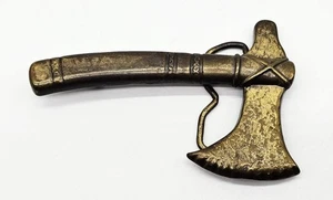 Hebilla de cinturón hacha recorte vaquero occidental MCBI Mountainman años 70 - Imagen 1 de 5