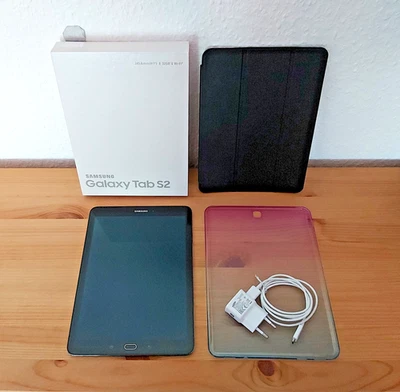 Samsung Galaxy Tab S2, 9.7 VE WLAN (SM-T813), 32 GB, schwarz, + 2 Schutzhüllen - Bild 1 von 4