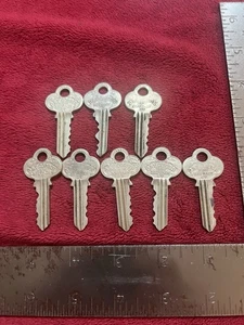Vintage P. & F. Corbin Padlock Keys, Lot of 8. - Picture 1 of 6
