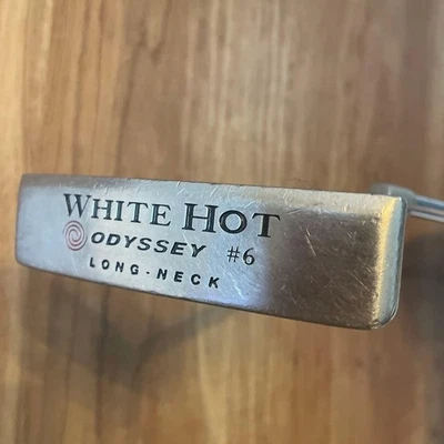 WHITE HOT #6 Long Neck Putter 34" Steel Shaft Rubber Grip Used - Image 1 of 4
