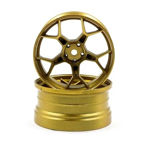 DS Racing Offset 8mm Drift Feathery Rim 2 pcs Gold For 1/10 RC Onroad Drift  - Picture 1 of 2