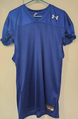 Under Armour Boys Blue Mesh Football Practice Jersey Youth XL - Image 1 of 2