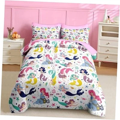 Juego de edredón de 7 piezas tamaño, colorido sirena princesa reina sirena princesa 1 Foto 1 de 4