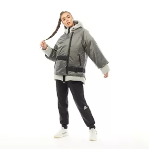 Adidas Puffer Convertible Jacke Damen Gr. M Duck Down 2 in 1 Cold.RDY grau - Bild 1 von 8