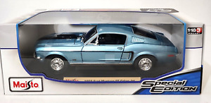 Maisto 1:18 1968 Ford Mustang GT Cobra Jet #46629 Special Edition Diecast Metal