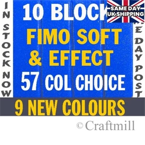 FIMO SOFT & EFFECTS Polymer Clay x 10 -560gm PICK COLRS - Picture 1 of 3