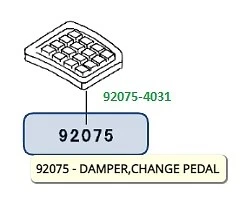 Amortiguador de pedal de cambio Kawasaki OEM 1982-1999 KZ1000 Police 1000 92075-4031 Foto 1 de 1