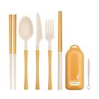Cutlery Set Knives Fork Spoon Chopsticks Straw Set Dinnerware Set Tableware