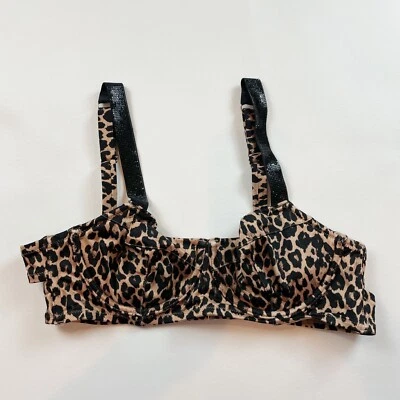 Nuevo sin etiquetas Top de baño Victoria's Secret 38B Wicked Leopard Shine Straps B1219 Foto 1 de 4