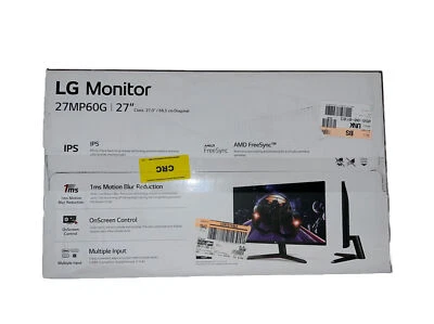 LG 27" Full HD IPS 1080p 3-Side Borderless Monitor 75hz 5ms w/Freesync 27MN60T-W - Image 1 of 2