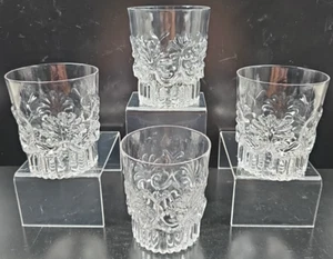Lote de 4 vasos vintage en relieve Pilgrim Glass Adams transparentes de 8 OZ antiguos - Imagen 1 de 24