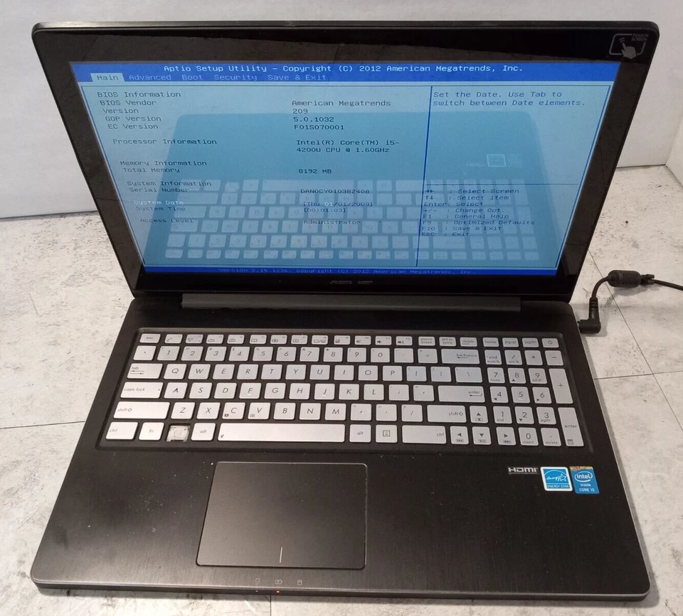 ASUS Q501L 15.6" Laptop Intel Core i5-4200U 1.60GHz PARTS OR REPAIR -FM - Image 1 of 4