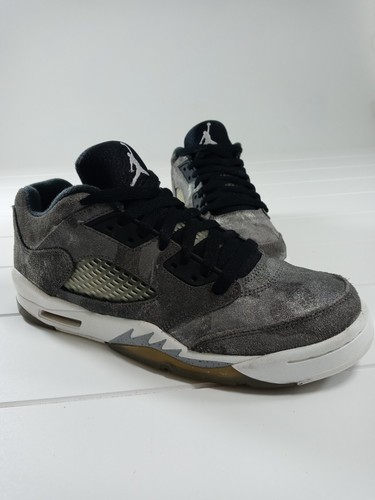 Air Jordan 5 Retro Low GG Premium taglia 7 anni grigio argento giovanile 819951 003