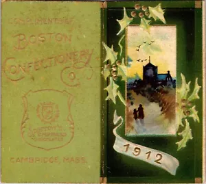 Tarjeta de canje antigua vintage gorriones de confitería de Boston chocolates fecha 1912 - Imagen 1 de 2