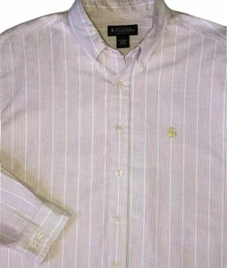 BROOKS BROTHERS Button Up Shirt Men’s Large 100% Pima Cotton Christmas - Picture 1 of 5