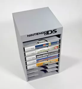 Vetrina portaoggetti giochi DS (contiene 9 giochi in custodie) grigia con logo - Foto 1 di 5