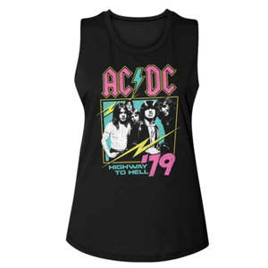 AC/DC Highway To Hell 79 Damen Muscle Tank Shirt Band Merch - Bild 1 von 5