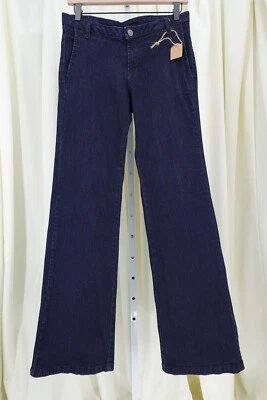 Pantalones de mezclilla elásticos azules pierna ancha con bolsillo lateral MNG By Mango para mujer talla 6 Foto 1 de 4