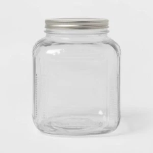 Glass Storage Jar with Lid Airtight Jars Food Clear Lids Gallon Containers - Picture 1 of 5