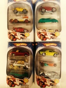 Hot Wheels Target Exclusive 2008 Holiday Hot Rods Set di 3 confezioni di tutte e 4 nuove con scatola - Foto 1 di 6