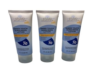 Sheer Touch Sunscreen Lotion, 3 fl oz, Broad Spectrum SPF 70, Lot Of 3 - Picture 1 of 2