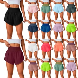 Womens High Waist Ruffle Detail Active Wear Skort Summer Yoga Skirts Pack of 2 - Picture 1 of 70