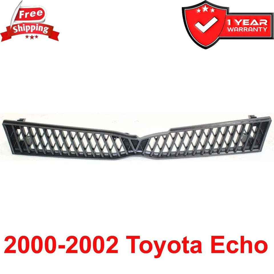 Textured Black Plastic Fits 2000-2002 Toyota Echo TO1200230 New Front Grille Foto 1 de 4