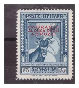 SOMALIA 1934 - ONORANZE AL DUCA D'ABRUZZI LIRE 20 NUOVO ** MNH - Bild 1 von 1