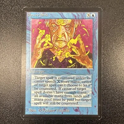 Magic The Gathering - Power Sink Beta, Lightly Played JY - Image 1 of 4