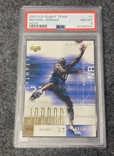 2001-02 Upper Deck Michael Jordan Flight Team High Class GOLD /50 PSA 8 Pop 1