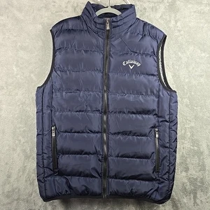 Callaway Puffer Quilted Vest Mens Size 5XL Blue Full Zip Golf Performance - Picture 1 of 9
