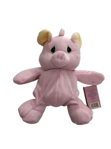 Precious Moments Tender Tails 1997 Pink Plush Pig Stuffed Animal By Enesco - Picture 1 of 13