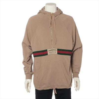 Sudadera con Capucha Gucci Línea Jerez Algodón S Para Hombre Marrón 644656 Media Cremallera Marcas Blanqueadoras Foto 1 de 4
