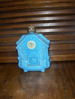 Decantador colonia carisma casa/casa de campo de vidrio de leche azul vintage años 70 Foto 1 de 4