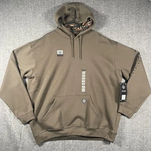 Lincoln Outfitters Hoodie Mens 2XL Brown Camo Lined Stain Resistant Pullover - Picture 1 of 11