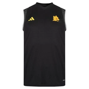 Camiseta de entrenamiento para hombre AS Roma adidas Jersey Serie A negra nueva - Imagen 1 de 1