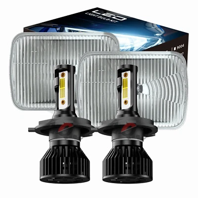 Pair 4x6" LED Headlights Hi/Lo Beam fit Pontiac Firebird 1991-1997 Trans Sport Foto 1 de 4