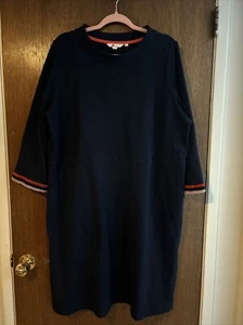boden marion black sweatshirt dress shift with pockets size 18L - Picture 1 of 11
