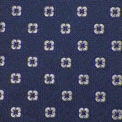 TED BAKER LONDON Mens Navy Silver GEOMETRIC Woven Silk SKINNY Tie NWT - Image 1 of 3