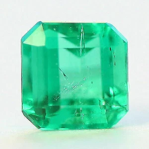 Emerald Elegance .42 CT, Square Fine Natural Colombian Emerald Deep Green - Picture 1 of 1