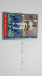 1993 Classic Best Mark Hutton signed baseball card