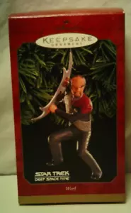 1999 Hallmark Keepsake Ornament Star Trek Deep Space Nine Commander Worf - Picture 1 of 1