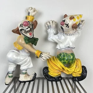 Vintage 70s Universal Statuary Corp Clown Wall Hangings Set Creepy Scary - Picture 1 of 10