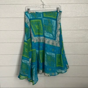 Nine & Company Nine West Women's Retro Y2K Handkerchief Skirt lined paisley sz 6 - Picture 1 of 8