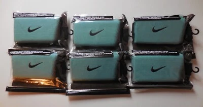 Nike Premier WristBands Doublewide Diffused Jade/Black Set of 6 Pair - Image 1 of 4