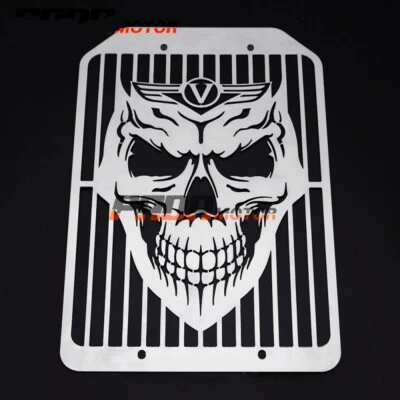 Cubierta de rejilla de radiador calavera inoxidable para Kawasaki Vulcan VN1500 VN1700 (B) Foto 1 de 4