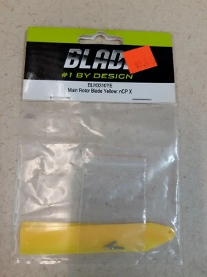 BLADE #1 BY DESIGN PN BLH3310YE MAIN ROTOR BLADE YELLOW:nCP X   NEW IN PACKAGE! - Image 1 of 3