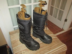 Lacrosse Insulated Rubber Boots Black Size 9 Womens Snow Mud Winter Tie Sinch - Picture 1 of 9