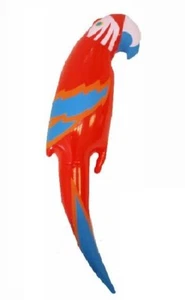 48cm Inflatable Red Parrot 19" Hawaiian Tropical Pirate Party Decoration Blow Up - Picture 1 of 1