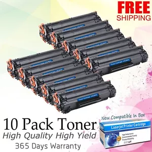 10 Pack CE285A 85A Black Toner For HP LaserJet Pro P1102W M1138 M1139 Printer - Picture 1 of 7